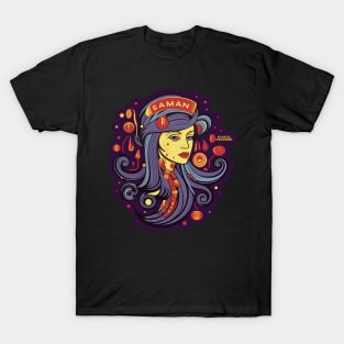 Plastic Macaroni Boho Trippy Hippy Saman T-Shirt